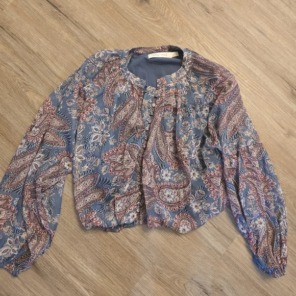 bishop + young Blue and Pink Paisley Blouse - Picture 3 of 7